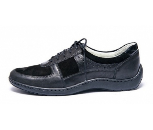 Pantofi dama medicali din piele naturala, ultra confort MED+LINE , BRD445N Negru