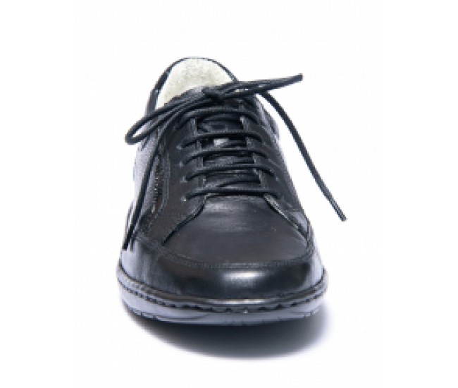 Pantofi dama medicali din piele naturala, ultra confort MED+LINE , BRD446N Negru
