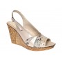 Sandale dama din piele naturala cu platforme de 10cm Bej Verde Floral BVS47BXV