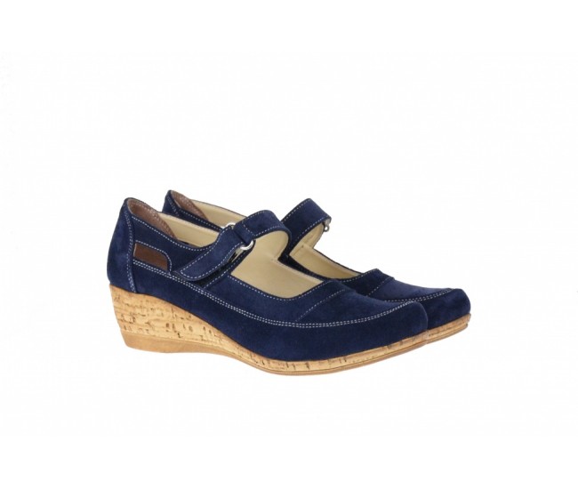 Pantofi dama casual bleumarin, foarte comozi - P9154VELBL