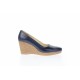 Oferta marimea 37, 41 -  Pantofi dama, casual, bleumarin, din piele naturala, cu platforma de 7 cm Mara - LP3550BL