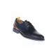 Pantofi barbati casual din piele naturala bleumarin -  SIR142BL