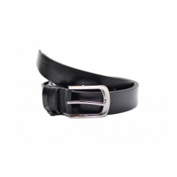 Curea barbati eleganta din piele naturala, de culoare neagra, 3.5 cm - CE9700