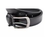 Curea barbati eleganta din piele naturala, de culoare neagra, 3.5 cm - CE9700