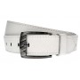 Curea barbati, casual pentru jeans, latime 3.8cm, ALB, piele eco - CK103A