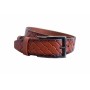 Curea barbati, casual, eleganta, din piele naturala, cusatura, maro - CK107M