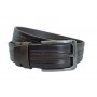 Curea barbati, casual, eleganta, din piele naturala, cusatura, Negru - CK109N