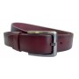 Curea barbati, casual, eleganta, din piele naturala, cusatura, Bordo 3.5cm - CK109VIS