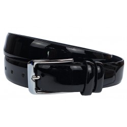 Curea barbati, eleganta pentru costum, latime 3.5cm, Negru LAC, piele eco - CK110NLAC