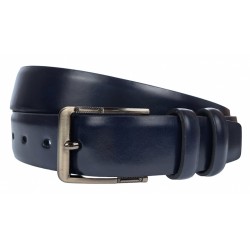 Curea barbati, eleganta pentru costum, latime 3.5cm, Bleumarin, piele eco - CK111BL