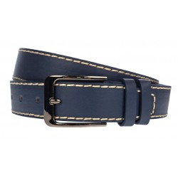 Curea barbati, casual, latime 3.5cm, Bleumarin, piele eco - CK112BL