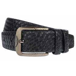 Curea barbati, casual, latime 3.9cm, NEGRU, piele eco - CK116N