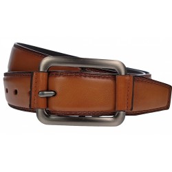 Curea barbati, casual, latime 3.8cm, Maro, piele eco - CK117M