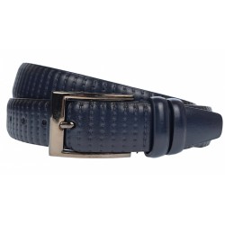 Curea barbati, eleganta, latime 3.5cm, Bleumarin inchis, piele eco - CK118BL