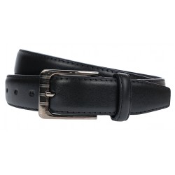 Curea barbati, eleganta, latime 3.4cm, Negru, cusatura, piele eco - CK122N