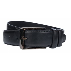 Curea barbati, eleganta, latime 3.8cm, Negru, cusatura, piele eco - CK125N