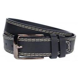 Curea barbati, casual, latime 3.7cm, Negru, piele eco - CK134N