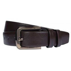 Curea barbati, casual, latime 3.7cm, Maro, piele eco - CK136M