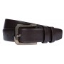 Curea barbati, casual, latime 3.7cm, Maro, piele eco - CK136M