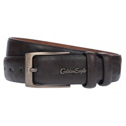 Curea barbati, casual, latime 3.7cm, Maro, piele eco - CK137M