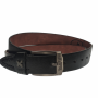 Curea barbati, casual-eleganta, din piele ecologica, latime 3.5 cm, negru - CK142N