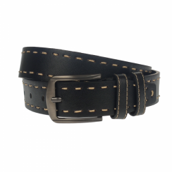 Curea barbati, casual-eleganta, din piele ecologica, latime 3.5 cm, negru - CK144N