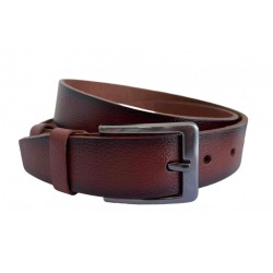 Curea barbati, casual, eleganta, din piele naturala, bordo 3.5cm - CK14M35CM