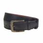 Curea barbati, casual-eleganta, din piele ecologica, latime 3.5 cm, negru - CK151N