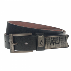 Curea barbati, casual-eleganta, din piele ecologica, latime 3.5 cm, negru - CK152N