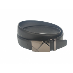 Curea barbati, casual-eleganta, din piele ecologica, latime 3.5 cm, negru - CK166N