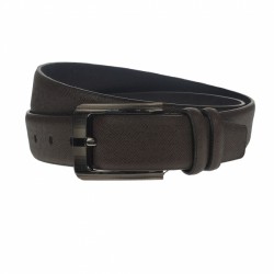 Curea barbati, casual-eleganta, din piele ecologica, latime 3.5 cm, maro - CK169M