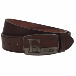 Curea barbati, casual-eleganta, din piele ecologica, latime 3.5 cm, maro - CK173M