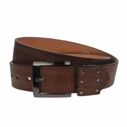 Curea barbati, casual-eleganta, din piele ecologica, latime 3.5 cm, maro - CK179M