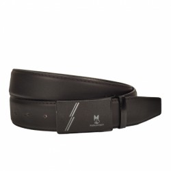 Curea barbati, casual-eleganta, din piele ecologica, latime 3.5 cm, maro - CK185M