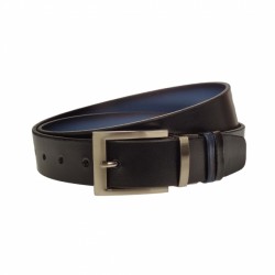 Curea barbati, casual-eleganta, din piele ecologica premium, latime 3.5 cm, negru - CK192N