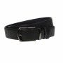 Curea barbati, casual-eleganta, din piele ecologica premium, latime 3.5 cm, negru - CK194N