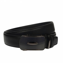 Curea barbati, casual-eleganta, din piele ecologica premium, latime 3.5 cm, negru - CK195N