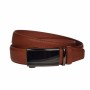 Curea barbati, casual-eleganta, din piele ecologica premium, latime 3.5 cm, maro coniac - CK200M
