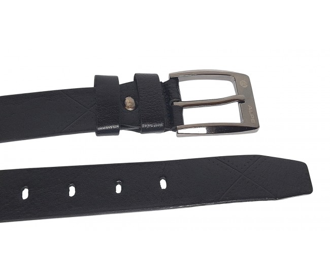 Curea pantaloni barbati din piele naturala Negru 3.7cm  CK200N