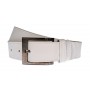 Curea barbati, casual, eleganta, din piele naturala latime 4 cm, Alb - CK205A