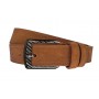 Curea barbati, eleganta pentru costum, din piele naturala (intoarsa), latime 3 cm, Maro - CK207M