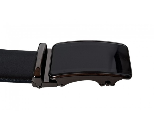 Curea eleganta barbati pentru costum, catarama metalica fara ac, latime 3.5 cm, lungime reglabila, negru - CK216N