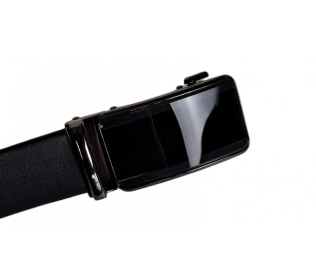 Curea eleganta barbati pentru costum, catarama metalica fara ac, latime 3.5 cm, lungime reglabila, negru - CK216N