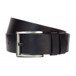 Curea barbati pentru jeans, catarama metalica, latime 4.5 cm, negru, piele naturala - CK219N