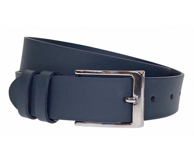 Curea barbati eleganta din piele naturala bleumarin CK238BLUE