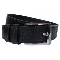Curea barbati, casual, eleganta, din piele naturala, Negru, 4cm - CK40N