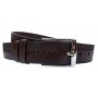 Curea barbati, eleganta, pentru costum, din piele naturala, maro, 3.2cm - CK45M
