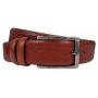Curea barbati, eleganta, pentru costum, din piele naturala, Maro, 3.4cm - CK70M