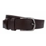 Curea barbati, eleganta, pentru costum, din piele naturala, Maro, 3cm - CK78M