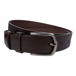 Curea barbati, eleganta, pentru costum, din piele naturala, Maro, 3cm - CK78M